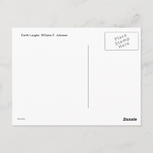 Earth Laughs Postkarte (Rückseite)