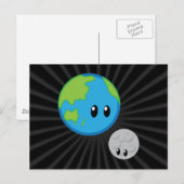 Earth Lieben Moon Niedlich Postkarte (Vorne/Hinten)
