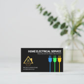 Earth Live Neutral Power Plugs Electrical Service Visitenkarte (Stehend Vorderseite)