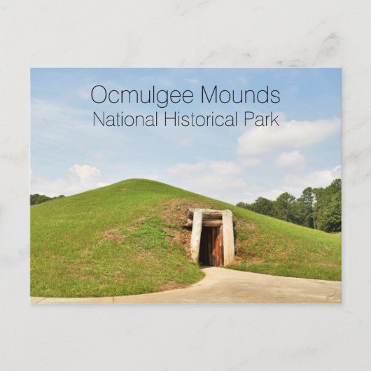 Earth Lodge, Ocmulgee Mounds NHP, Georgia Postkarte (Vorderseite)