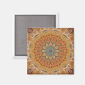 Earth Lotus Mandala Magnet (Vorderseite/Rückseite)