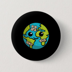 Earth Lover Day Illustration Gift Glol Erwärmung E Button