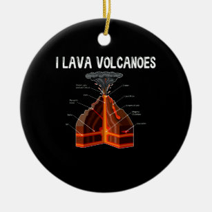 Earth Magma Lava Volcano Geology Science Keramik Ornament