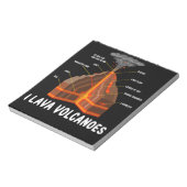Earth Magma Lava Vulkan Geology Gift Notizblock (Rotiert)