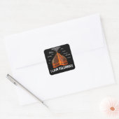 Earth Magma Lava Vulkan Geology Gift Quadratischer Aufkleber (Umschlag)
