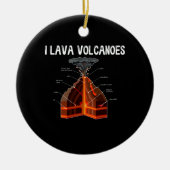 Earth Magma Lava Vulkan Geology Science Keramik Ornament (Vorne)