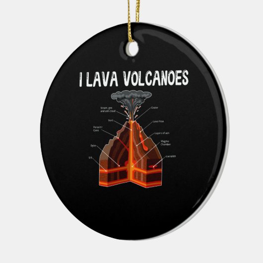 Earth Magma Lava Vulkan Geology Science Keramik Ornament (Links)