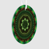 Earth Mandala Acrylschmuck Ornament (Vorderseite)