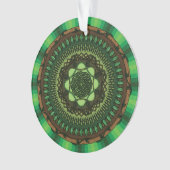 Earth Mandala Acrylschmuck Ornament (Vorderseite)
