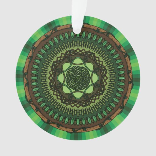 Earth Mandala Acrylschmuck Ornament (Vorderseite)