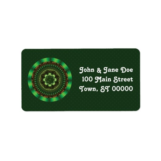 Earth Mandala Address Label Adressaufkleber (Vorne)