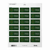 Earth Mandala Address Label Adressaufkleber (Vorne)