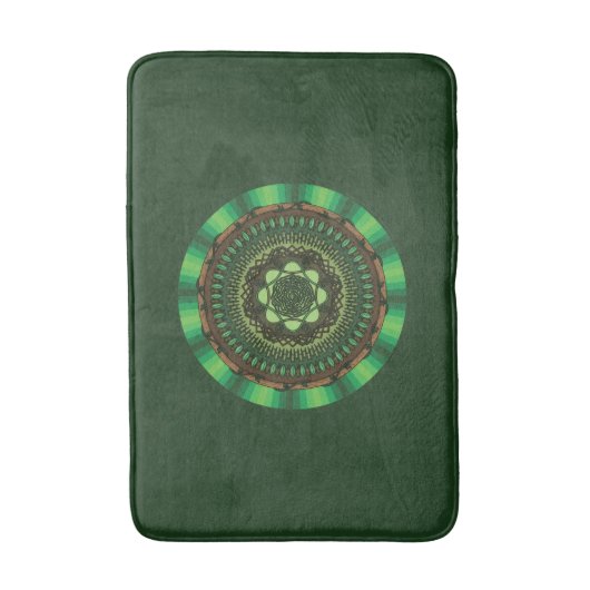 Earth Mandala Bath Mat Badematte (Vorderseite Vertikal)