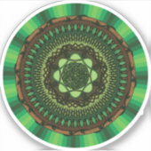 Earth Mandala Contour Sticker (Vorderseite)
