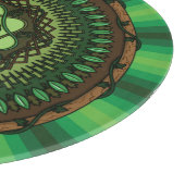 Earth Mandala Glas Cutting Board Schneidebrett (Ecke)