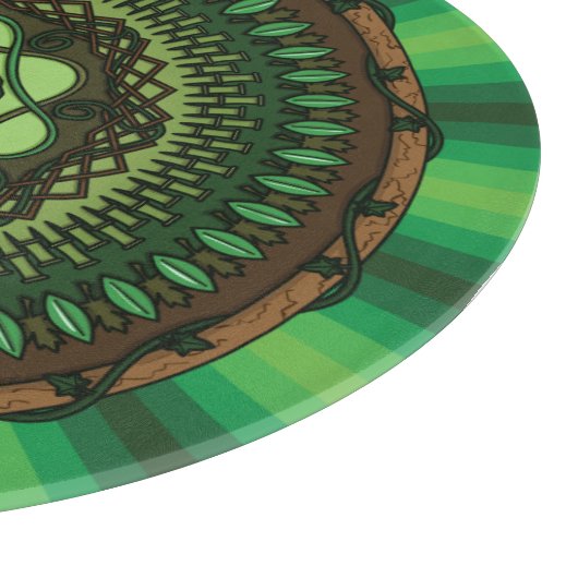 Earth Mandala Glas Cutting Board Schneidebrett (Ecke)