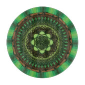 Earth Mandala Glas Cutting Board Schneidebrett (Vorderseite)