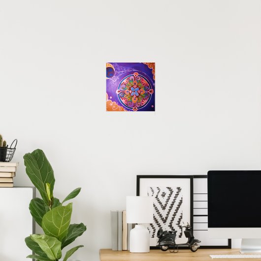 Earth Mandala Print Poster (Heimbüro)