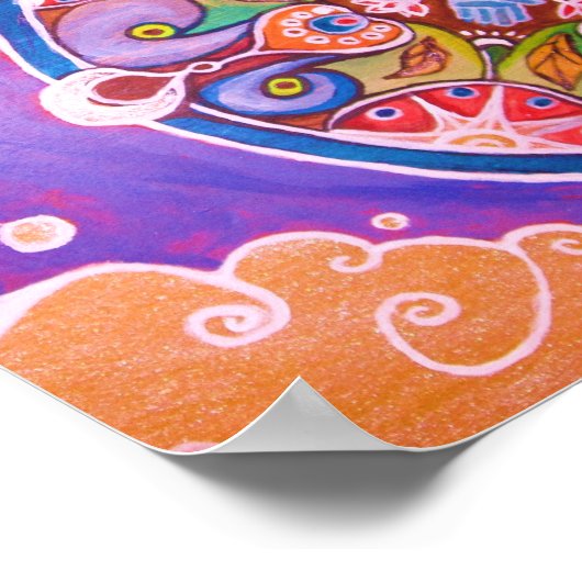 Earth Mandala Print Poster (Ecke)