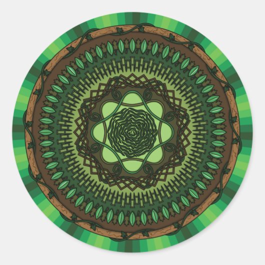 Earth Mandala Sticker (Vorderseite)