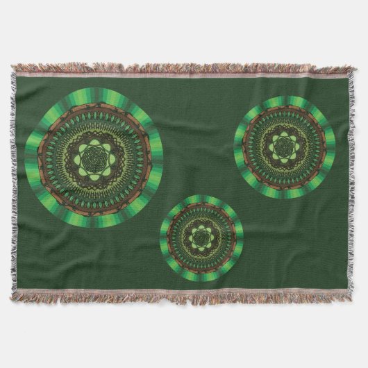 Earth Mandala Throw Blanket Decke (Vorderseite)