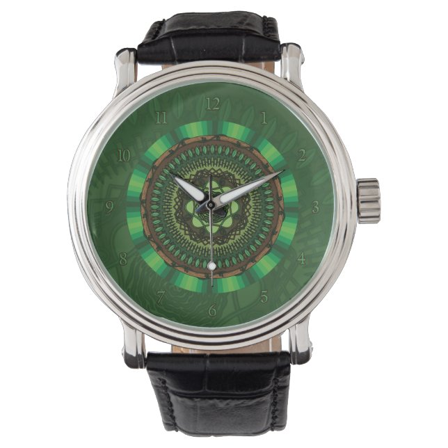 Earth Mandala Watch Armbanduhr (Vorderseite)