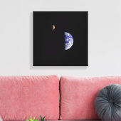 Earth Moon Galileo Weltraumaufnahme Leinwanddruck (Insitu (Wohnzimmer))