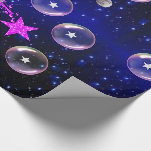 Earth Moon Wrapping Paper Geschenkpapier (Ecke)
