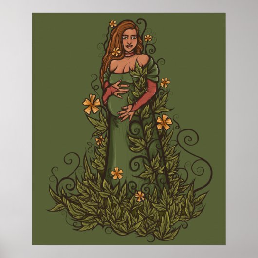Earth Mother Goddess Druid Poster (Vorne)