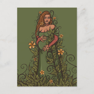 Earth Mother Goddess Druid Postkarte