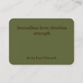 Earth Mother Goddess Druid Visitenkarte (Rückseite)