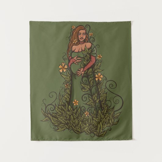 Earth Mother Goddess Druid Wandteppich (Vorderseite)