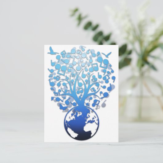 Earth_Music Postkarte (Stehend Vorderseite)