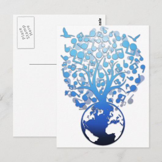 Earth_Music Postkarte (Vorne/Hinten)