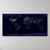 Earth Night Lights Space Poster (Vorne)