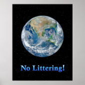 Earth No Littering - Resizeable Poster (Vorne)