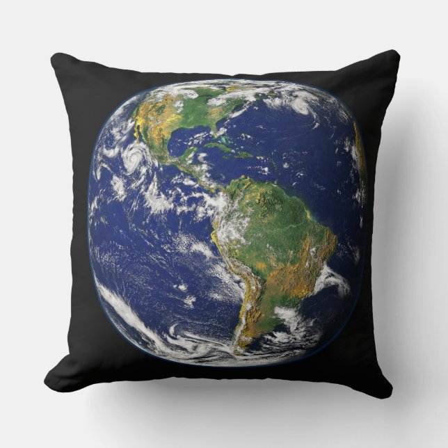 Earth North America South America Globe Kissen (Vorderseite)