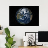 Earth North Polar View 78x52 (60x40) Poster (Heimbüro)