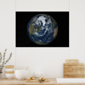Earth North Polar View 78x52 (60x40) Poster (Küche)