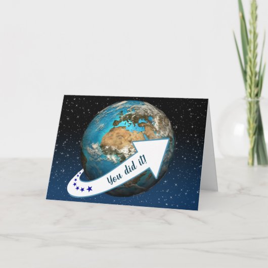 Earth Orbit Birthday Karte (Vorderseite)