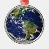 Earth Our World Premium Ornaments Silbernes Ornament (Vorne)