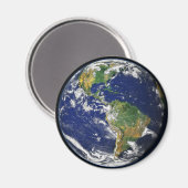 Earth Our World Round Magnete Magnet (Vorderseite/Rückseite)