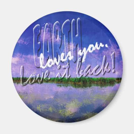 Earth Our Zuhause Blue Summer Sky Sky and Water Magnet (Vorne)