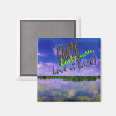 Earth Our Zuhause Blue Summer Sky Sky and Water Magnet (Vorderseite/Rückseite)