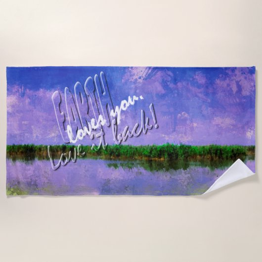 Earth Our Zuhause Blue Summer Sky Sky and Water Strandtuch (Vorderseite)