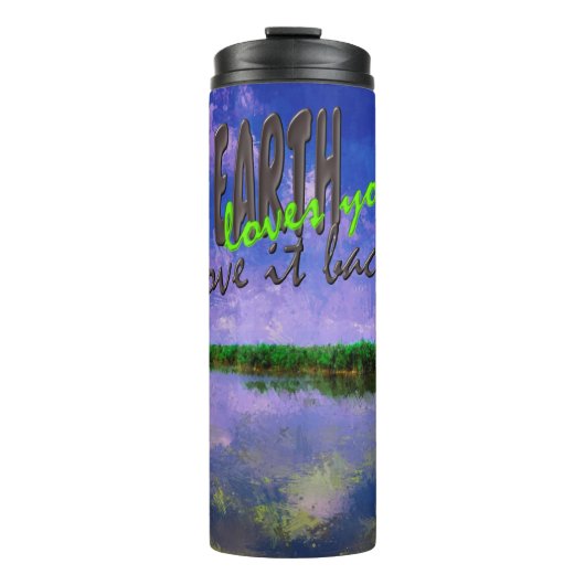 Earth Our Zuhause Blue Summer Sky Sky and Water Thermosbecher (Vorderseite)