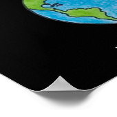 Earth Our Zuhause Sweet Zuhause Blank Greycard Poster (Ecke)