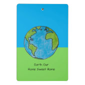Earth Our Zuhause Sweet Zuhause Mini Klemmbrett (Rückseite)