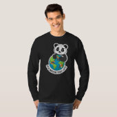 Earth Panda Slogan Design for Environment T-Shirt (Vorne ganz)