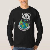 Earth Panda Slogan Design for Environment T-Shirt (Vorderseite)